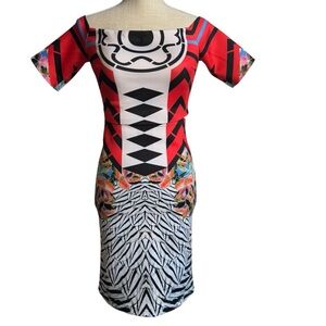 Clover Canyon Multi-Color Two Piece  Skirt and Top Set Size Medium